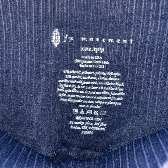 Free People Movement High-Rise 7/8 Length Good Karma Leggings Deepest Navy - Picture 6 of 6